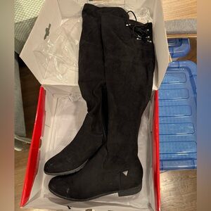 GUESS Black Knee High Boots